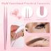 Scettar Stainless Steel Tweezers Set Stainless Steel Precision Eyebrow Tweezers for Women Precision Tweezers Set for Facial Hair Removal and Lash Extension - Buy Online on GoSupps.com