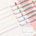 6pcs Curve Highlighter Pen Set Tip Pens with 6 Different Curve Shapes Fine Tips Colored Curves Pens for Journaling Writing Drawing Scrapbooking Note Taking School 6pcs - Buy Online on GoSupps.com