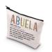 KUIYAI Spanish Grandma Gift Best Abuela Ever Makeup Bag for Abuela from Grandson Granddaughter Family Abuela Gift (Abuela)