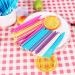  Haofy 100 Pcs Multicolor Paper Lollipop Sticks for Cupcakes Candy Jellies and Chocolates Blue - Buy Online on GoSupps.com