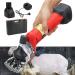thickvalley Cordless Sheep Shears 2500R/MIN Rechargeable Electric Wool Shears with 2 Lithium Batteries and Spare Blades Sheep Shears Grooming Tolls for Shaving Fur Wool in Sheep Goats Cattle Red