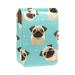 Travel Lipstick Organizer Case Lipstick Case Portable Makeup Bag With Mirror Cartoon Pug Dog Pattern T366h5lddh