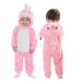 Doladola Baby Boy's Girl's Rompers Animal Hooded Onesie Toddler's Jumpsuits Autumn Winter Outfits 3-6 Months Pink Rabbit
