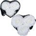 ROSEPOPS Pop-Up Three Preserved Real Roses - Three Scented Blooms Last One Year or Longer - Black Mock Croc Heart Shape Box (Marshmallow Fluff Roses) Marshmallow Fluff Black Croc - Buy Online on GoSupps.com