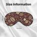 Coffee and Flowers Print Sleep Eye Mask | Soft Blindfold for Night Sleeping & Travel - Elastic Strap Headband - Buy Online on GoSupps.com