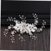Ipetboom Silver Hair Clip Pearl Hair Accessories Diamond Headpiece Bridal Hair Clip Pearl Hair Pin Crystal Headpiece Pearl Tiara Rhinestone Barrettes Manual Flower Head Bride - Buy Online on GoSupps.com