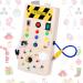 Thedttoy Montessori Busy Board Montessori Toys from 1 2 year wooden toys Activity Board Sensory educational toys with LED Christmas Gift for young girls toddlers from 1 2 3+ years Style A