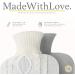Premium Hot Water Bottle with Soft Knitted Cover - 1.8L Capacity for Pain Relief & Cosy Nights - Great Gift for Women (Off-White) - Buy Online on GoSupps.com