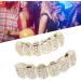 Hip Hop Teeth Set Teeth Protection Hip Hop Teeth Brace for Halloween Party for Hip Hop Fashion Shows for Birthday(gold) - Buy Online on GoSupps.com