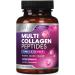 Multi Collagen Supplement 2400 mg - Types I II III V & X Multi Collagen Peptides Pills for Women & Men Hydrolyzed Collagen Supplements Hair Skin Nail & Joint Support Supplement 60 Capsules 60 Count (Pack of 1)
