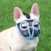 Jyhy muzzle for dogs with a short snout adjustable breathable mesh bulldog muzzle with bite chewing barking training dog mask size L (38-64 cm) blue L (38-64cm) blue