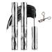 Ultimate Length and Curl Mascara Set 4D Volumizing and Lengthening Mascara with Silk Fibers Anti-Smudge Long-Lasting Gentle on Sensitive Eyes (with Eyelash Curler) (2 pcs)