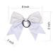 Sparkle Glitter Cheerleader Bows - 6 Pack White Ponytail Holders for High School & College Girls - Buy Online on GoSupps.com