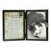 Pawprints Pet Memorial 5" x 7" Frame for Cats with Pawprints Left by You Poem Frame With Pet Tag