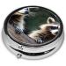 Little Raccoon Face Mini Round Pill Box | 3 Compartment Portable Pill Organizer for Travel Home & Office - Buy Online on GoSupps.com