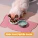 Waterproof Silicone Bowl Pad for Small Dogs & Cats - 44x25 cm Pink Cat Bowl Mat - Buy Online on GoSupps.com