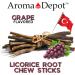 Aroma Depot Grape Flavored Licorice Root Chew Sticks - 16 oz. for Oral Health 100% Pure Natural 6.5-7 inches Long - Buy Online on GoSupps.com