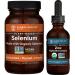 Global Healing Selenium and Zinc Kit - Organic Liquid Supplement Drops for Skin Health Normal Cell Growth & Vegan Antioxidants to Support Thyroid and Immune System Booster - 2 Fl Oz 60 Capsules