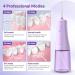 Sejoy Cordless Water Flosser Kit - Professional Oral Irrigator with 6 Tips and 300mL Water Tank, Purple - IPX7 Waterproof - Buy Online on GoSupps.com
