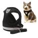 MYKOMI Comfort Step-in Cat Harness and Leash Set for Puppies Cats Kitty Escape Proof Pet Vest Harnesses for Small Animals Rabbit/Mouse/Cats (M:3-4.5KG Black) M:3-4.5KG Black