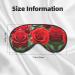 Red Rose Flowers Print Double-Sided Eye Mask | Soft & Light Blocking for Better Sleep Quality | International Shipping Available - Buy Online on GoSupps.com