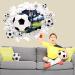 Large 3D Football Wall Sticker- Boys Bedroom Decor | Football Player Decal for Nursery | Soccer Wall Art for Kids Room - Buy Online on GoSupps.com