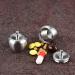 Stainless Steel Apple Shaped Pill Case - Portable Metal Medicine Box Keychain Holder for Travel & Outdoor Use - Buy Online on GoSupps.com