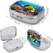 Pill Box Tropical Fish Print | 2 Compartment Portable Pill Organizer - Decorative Metal Case for Pocket & Purse - Buy Online on GoSupps.com