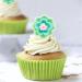Ercadio 20 Pack Flower Ring Cupcake Toppers Picks Flower Theme for Bridal Engagement Baby Shower Birthday Party Cupcake Picks Anniversary Party Decorations Supplies Green - Buy Online on GoSupps.com