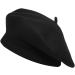 ZLYC Wool French Beret Hat | Solid Color Cap for Women and Girls - Black - Buy Online on GoSupps.com