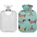 Hot Water Bottle with Dachshund Cover | 2L Heating Bag for Pain Relief & Hand Warming - Buy Online on GoSupps.com