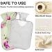 NAANLE Hot Water Bottle with Cover - Watercolor Flower Pattern for Back Pain Relief & Heat Therapy | 1L Transparent Heat Bottle - Buy Online on GoSupps.com
