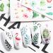 Summer Nail Art Stickers - 29 Self Adhesive Decals for Manicure DIY - Flamingo, Leaves, Cactus Design - Women, Girls, Kids Craft - Buy Online on GoSupps.com