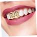 ifundom 2pcs Grills Gold Decor Grill for Teeth Shiny Mouth Grill Decorate Men and Women Gem The Cross - Buy Online on GoSupps.com