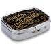 Travel-Friendly Metal Pill Organizer | 2 Compartment Portable Pill Box for Vitamins Supplements & Meds | Cute Compact Design for Purse & Pocket - Buy Online on GoSupps.com