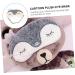 Beaupretty Cartoon Blindfold - 2 Pcs Cute Eye Patch for Sleep Plush Toy Eye Cover & Eye Massager | Soft Faux Fur Satin Sleep Mask - Buy Online on GoSupps.com