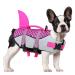 ASENKU Dog Life Jackets, Ripstop Dog Life Vest with Reflective Strip,Dog Shark Life Jackets Dog Lifesavers Swimsuits for Swimming Boating, Pink Shark XS X-Small Fishshark Pink