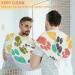 Colorful Dog Paws Print Beard Bib Apron | Waterproof Grooming Cape for Men | Hair Catcher & Trimming Aid | Perfect Gift for Dog Lovers - Buy Online on GoSupps.com