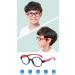 Kids Glasses Clear Lens Blocking Blue Light Flexible Rubber Frame + Strap + Case Red - Buy Online on GoSupps.com