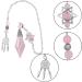 Kyeygwo Rose Quartz Pendulum - Double Crystal Point for Divination Meditation & Reiki Healing | International Shipping - Buy Online on GoSupps.com