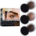 3PCS Eyebrow Pomade Waterproof Eyebrow Cream Smudge Proof Brow Pomade Sweat Proof Long Lasting for Natural Looking Eyebrow Makeup Dark Brown & Light Brown & Taupe