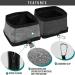 PetAmi Collapsible Dog Bowls 2 Pack - Portable Water & Food Bowl for Pets - Travel, Hiking, Camping - Outdoor Gear Accessories | Gray - Buy Online on GoSupps.com