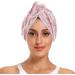Pink Butterflies Dry Hair Cap Set | 2 Piece Quick Drying Towel & Button Headband | Super Absorbent & Soft - Buy Online on GoSupps.com