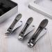 3-Piece Stainless Steel Nail Clipper Set for Men & Women - Fingernail & Toenail Clippers with Collecting Containers - Dark Gray | International Shipping - Buy Online on GoSupps.com