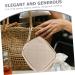 Lurrose Leather Bracers Daily Use Period Bag Napkin Organizer Beige 13x13cm - Buy Online on GoSupps.com