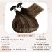 Buy Hetto Real Hair Extensions - Balayage Bondings Remy Hair in Dark Brown & Ash Blonde #4/18/4 - 40cm 50g 16 Inch - Buy Online on GoSupps.com