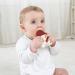 M mbella 8121 Teething Ring - Silicone Octopus in Fireplace Red | Safe Soft & Soothing for Babies - Shop Internationally! - Buy Online on GoSupps.com
