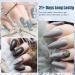 Kastiny 9Pcs Elegant Grey Gel Nail Polish Kit with Base, Glossy & Matte Top Coat Set - DIY Manicure Kit for New Year or Valentine's Day Gift - Buy Online on GoSupps.com
