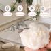 Bath Sponge Body Scrubber Loofah Exfoliating Mesh Pouf Shower Ball Puff Sponges for Women and Men Bathing Accessories - Set of 2 White Pink - Buy Online on GoSupps.com
