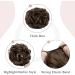Dark Ash Brown Messy Bun Hair Piece for Women - 55g Fake Hair Scrunchies - Buy Online on GoSupps.com
